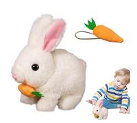 Pâques en peluche en peluche lapin, jouet de lapin en peluche électronique interactif avec des sons - Interactive Learning Development Toy Bunny en peluche pour la décoration de Pâques pour la maison