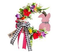 Pâques Guirlandes Murales Autocollants Bébé Salon Fleur Couronne De Maison La Fenêtre 2024 Fournitures Fête Printemps Couronnes Fleurs pour Porte