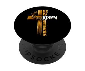 Pâques il est ressuscité chrétien croyant Jésus Foi Religieuse PopSockets PopGrip Adhésif
