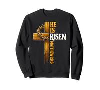 Pâques il est ressuscité chrétien croyant Jésus Foi Religieuse Sweatshirt