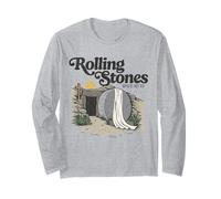 Pâques : la Pierre a été roulée, il est Vivant, chrétien rétro Manche Longue