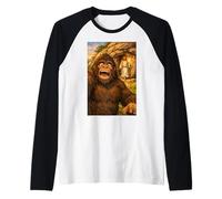 Pâques Meme Bigfoot Selfie Jésus Résurrection Chrétien Manche Raglan