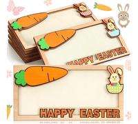 Pâques pour Cadeaux d'argent Porte-Billets de Pâques Porte-Monnaie de Paques en Bois avec Zone de Message Écrit à la Main Emballage pour cadeauxs en Argent Paques Cadeaux de PaquesPâques (3PCS)