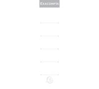 Exacompta Étiquettes pour classeur à levier Paquet de 10 Dos 50 mm Blanc