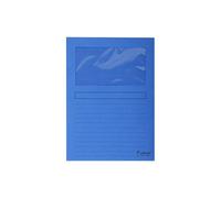 Exacompta – Chemises à fenêtre Forever® 120 g/m² – Paquet 100 – 100% recyclées, Bleu vif 22 x 31 cm