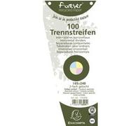 Exacompta Fiches intercalaires trapézoïdales Forever – Paquet de 100 105x240 mm couleurs assorties