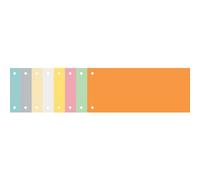 Paquet 100 fiches intercalaires horizontales unies perforées Forever - 105x240mm - Blanc