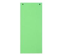 Paquet 100 fiches intercalaires horizontales unies perforées Forever - 105x240mm - Vert