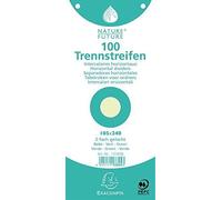 Paquet 100 Fiches Intercalaires Horizontales Unies Perforees Nature Future - 105x240mm