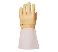 Paquet 12 Paires de Sur-Gants Electricien Cuir Hydrofuge COVERGUARD Avec Manchette 15cm Taille 10 - 2550