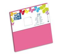 Paquet 25 Cartes Carrees Rose 155*155mm Oxford [Fournitures De Bureau]