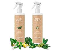 Paquet 2x1 - Savon à l'huile de Neem et au Potassium - 100% Naturel Ecologique - Active Les défenses Naturelles des Plantes d'intérieur et d'extérieur - Spray Prêt à l'emploi, 500 ML chacun