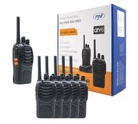 PNI Talkie‑walkie R40 Pro PMR – Kit 6 unités Noir – Batterie Li‑Ion 1200mAh, Portée 10 km