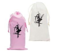 Paquet à Chaussures de Ballet Compact en Toile et Satin, Cordon | Pochette de Rangement pour Danse, Poche Dédiée aux Petits Objets, Protège la Forme des Souliers