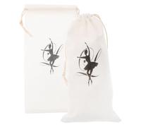Paquet à Chaussures de Danse Cordon 2 Pièces en Tissu | Paquet à Chaussures de Ballet, Rangement pour Ballets, pour Cours de Danse et Voyage