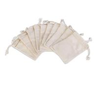 Paquet à Cordon en Coton 10x14cm pour Bijoux 10 Pièces | Pochettes Jaunes, Format Compact, pour Breloques et Petits Objets, Lot de Dix, Usage Retail