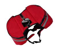 Paquet à Dos pour Chien Rouge, Harnais de Sécurité, Oxford, Randonnée | Chiot et Hound, Camping et Voyage, Imperméable, Effet D’alerte