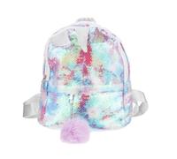 Paquet à Dos pour Garçon et Filles Licorne Pailletée Léger Fermeture | Pu et Polyester, Motif Licorne, pour Shopping et Camping, Garde les Affaires en Sécurité