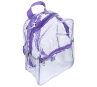 Paquet à Dos Transparent en Pvc, Bandoulière Réglable, pour Sortir | Style Simple et Mode, Pourpre, Pratique et Transparent, Repérage Rapide des Objets, Shopping