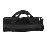 Paquet à Outils Large Ouverture, Toile Résistante, Poignée Robuste, Noir | Tote de Mécanicien, Compartiments Organisés et Zips, Format Compact 13,8 Pouces pour Entretien