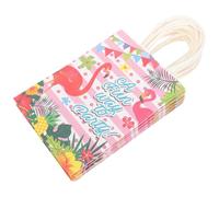 Paquet à Poignées de Soirée Flamant Rose 12 Pcs en Papier pour Présents