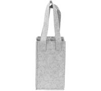 Paquet à Vin en Feutre Gris Clair, Pochette Présent Portable | Espace Intérieur Généreux, Compartiment Amovible, Pliable et Pratique à Transporter, Style Chic