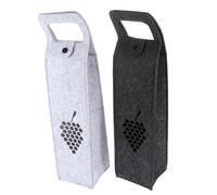 Paquet à Vin Portables 2 Pcs en Feutre Poignée et Boucle | Absorption de L’humidité, Motif Unique, pour Pendaison de Crémaillère et Anniversaires