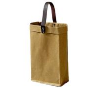 Paquet à Vin Rouge Deux Pièces en Papier Kraft Cuir pour Présent | Khaki, Poignée Portable, Fêtes et Noël, Emballage pour Bouteille