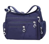 Paquet Bandoulière en Nylon Imperméable Multicouche Bleu | Pratique, Rangement Facile des Petits Objets, Style Casual, Usage Shopping et Dating, pour Tout Âge