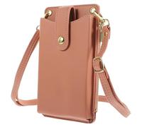 Paquet Bandoulière Femme en Cuir Pu, Grand Format, Rose, Multi-cartes | Modèle Léger et Réutilisable, Rangement du Quotidien, Style Simple et Mignon, pour Étudiantes