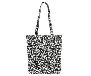 Paquet Bandoulière Léopard Blanc Polyester Pu pour Femme Format Cabas | Style Élégant Polyvalent, pour Travailler ou Sortie Journée, Rangement des Essentiels, Peut Servir de Paquet à Main