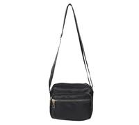 Paquet Bandoulière Nylon Noir Réglable, Pratique et Imperméable pour | Pochette Polyvalente, Usage Quotidien, Présent Noël, pour Amie ou Petite Amie, Style Simple et Léger