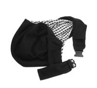 Paquet Bandoulière pour Petits Chiens et Chats, Grand Format, Coton Noir | Deux Paires de Boutons Réglables, Ouverture Ajustable, pour Voyage et Extérieur