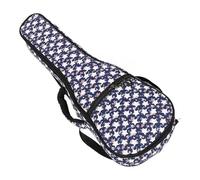 Paquet Bandoulière pour Ukulélé à Motif Pois, Portable et Confortable | Toile et Maille, Fermeture Zippée Respirante, Poche Avant Large, Sangle Latérale, pour Livres et Accessoires