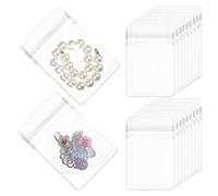 Paquet Bijoux Transparents Refermables 100 Pièces en PVC pour Anneaux | Rangement D’objets Minuscules, Organisation Tiroir Maison, Usage Mobile, pour Vendeurs et Revente Artisanale