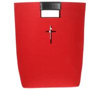 Paquet Cabas en Feutre pour Bible Poignée PU et Croix Ajourée | Fermeture par Boucle, Style Coloré Soigné, Usage Église et Étude, pour Stylos et Livres Sacrés