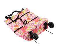 Paquet Cabas Pliable pour Courses avec Roulettes, Polyester, Grosse | Quatre Roues, Poignée de Traction, Design Pliant, Usage Polyvalent, pour Courses Quotidiennes et Marché