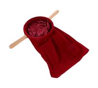 Paquet D’offrande D’église avec Poignée Bois en Velours, Rouge | Poignée en Bois, Ouverture Sécurisée, Structure Épaisse, pour Dons et Contributions Lors de Baptêmes