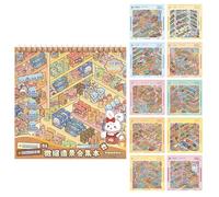 Paquet d'autocollants à thème - Étiquettes en papier de dessin animé, œuvres d'art interactives, feuilles d'activité décoratives, kit de jeu de voyage | Achetez un ensemble d'autocollants à thème avec