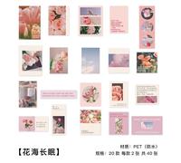 Paquet D'autocollants Imperméables En Pet Style Ins, 40 Pièces, Matériel De Collage Décoratif Pour Écriture Créative, Journal Intime, Scrapbooking, Diy Bricolage