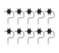 Paquet de 10 accessoires d'extrémité avant de clôture électronique de champ, isolateurs autotaraudeurs, isolateurs d'angle à visser fixés au câblage du piquet