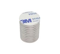 Paquet De 10 Aimants En Néodyme Super Puissants Avec Support Autocollant Argent 15 X 3mm