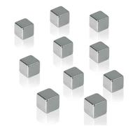 Paquet De 10 Aimants Néodyme C5 Cube Super Strong Argent