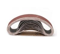 Paquet de 10 bandes abrasives 30x330mm rouge for ponceuse à bande grains P120 à P1000(Mix 2pcs each)