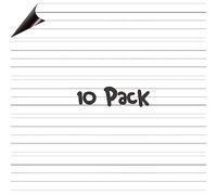 Paquet de 10 Bandes de Phrases Magnétiques, Bande d'Écriture Effaçable et Écrivable, Bande d'Apprentissage de Phrases Lignées pour Outil d'Apprentissage en ournitures de Bureau (43cm x 7,5cm)