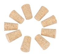 Paquet de 10 bouchons de vin, bouchons coniques de vin en bois tendre naturel bouchons anti-fuite de remplacement pour les bouteilles de vins, de bière et d'alcool, artisanat de (20 * 15 * 35)