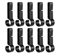 Paquet de 10 clips pour casque et lampe frontale - Attaches antidérapantes, crochets sécurisés pour casque de sécurité | Supports de torche à bandeau réglable pour l'extérieur, l'industrie, la constru