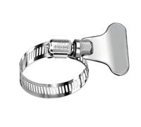 Paquet de 10 colliers de serrage en acier inoxydable 304 avec vis à oreilles réglables, conception de style clé, largeur de bande de 8 mm.