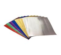 Paquet de 10 feuilles de carton ondulé métallisé 1 face 25 x 35 cm