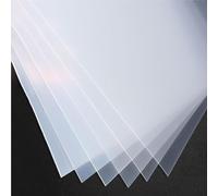 Paquet de 10 feuilles de polypropylène givré de 0,8 mm, finition mate semi-transparente, for travaux manuels, pochoirs, modèles(100mmx150mm)
